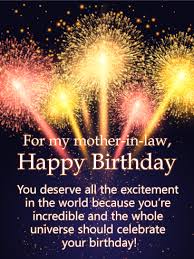 Birthday Message For Mother In Law Long Distance Stunning Fireworks Happy Birthday Card For Mother In Law Birthday Greeting Cards By Davia Birthday Cards For Mother Birthday Message For Mom Birthday Message For Mother
