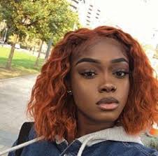 Feelsi pure red black orange color long water wave hairstyle wigs for women synthetic hair high temperature fiber average size. 50 Burnt Orange Hair Ideas Orange Hair Hair Natural Hair Styles