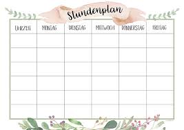 Endlich Wieder Schule Gratis Stundenplan Zum Ausdrucken Titatoni