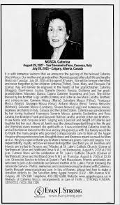 Obituary for Caterina MOSCA, 1927-2015 (Aged 87)