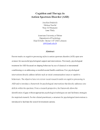 The pdd category has been dropped, and there is only one autism spectrum disorder. Pdf Cognition And Therapy In Autism Spectrum Disorder Asd