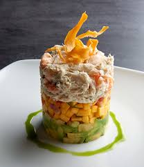 indulge in some stacked deliciousness shrimp crab avocado