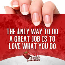 There Is Nothing More Rewarding Than Doing What You Love Visit Us And We Will Be Happy To Assist You Fresa Y Chocolate Nails Cora Nail Spa Nails Chocolate