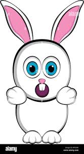 Cute surprised easter bunny Stock Vector Image & Art