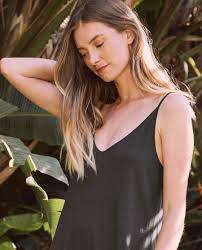 The Slip Sleeper Romper Black The Great