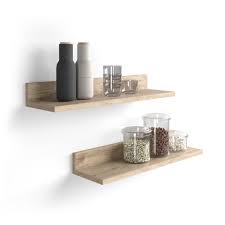 Coppia Mensole Rachele 60 Cm Quercia Mobili Fiver En 2020 Estantes De Pared Estante Muebles Para Tv