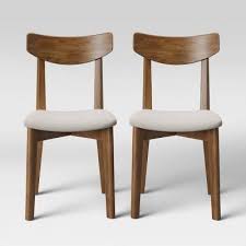 2pk Astrid Mid Century Dining Chairs Upholstered Walnut Project 62 In 2020 Mid Century Dining Chairs Dining Chairs Upholstered Chairs