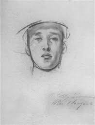 John Singer Sargent A4 Photo portrait sketch of william simmonds