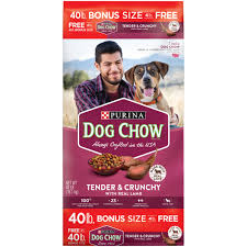 Details About Purina Dog Chow Tender Crunchy With Real Lamb Adult Dry Dog Food 40 Lb Bag