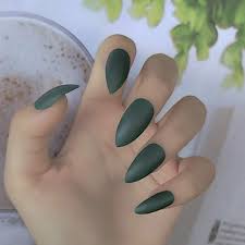 A wide variety of long sharp nails options are available to you, such as standard, shank type, and material. Amazon Com Sethexy 24pcs Pure Color Matte Sharp False Nails Frosted Fashion Stiletto Full Cover Long Acrylic Claw Fake Nails For Women And Girls Green Beauty