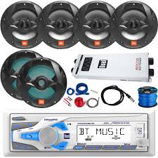 Not sure which to use? Dual Marine Radio Jbl 8 Speakers 10 Subwoofer Led 5 Ch Amplifier Wiring Kit Ebay