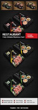 Easy customizable and editable business card d. Restaurant Business Card On Behance