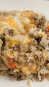 Cheesy Ground Beef And Rice Casserole Oh Sweet Basil Recipe Ground Beef Casserole Recipes Food Recipes
