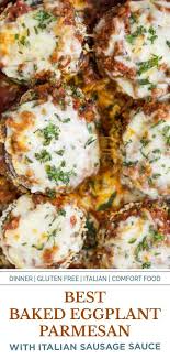 Epic Baked Eggplant Parmesan With Italian Sausage Marinara Sauce Recipe In 2020 Eggplant Parmesan Eggplant Recipes Parmesan Eggplant Parmesan Baked