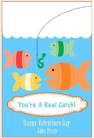 Fish Themed Printable Valentines Cards Etsy Printable Valentines Cards Valentines Cards Valentines Printables