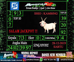 Syair Sgp Hari Sabtu 28 Desember 2019 Sydney Rabu Kamis