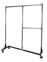 Heavy Duty Garment Z Rack Split Rail 5 Base X 6 Uprights Garment Racks Clothing Rack Wardrobe Rack