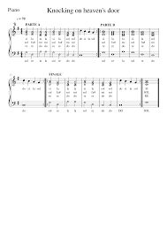 Claudia rezende — knockin' on heaven's door 03:17. Knocking On Heaven S Door Piano Sheet Music For Piano Solo Download And Print In Pdf Or Midi Free Sheet Music For Knockin On Heavens Door By Bob Dylan Country Musescore Com