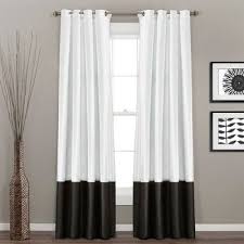 We did not find results for: Set Of 2 95 X54 Prima Light Filtering Window Curtain Panels Black White Lush Decor In 2020 Color Block Curtains White Curtains Curtains Living Room