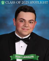 Wishing you all the best, Tijay! Congratulations to our Class of 2025!  #sabrepride Tijay LaMalfa Q: What are your plans after Schalmont? A: I am  starting my schooling off at FMCC and