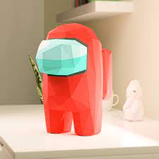 Among Us Origami Diy Figure Papercraft Model Template 3d Puzzle Pdf Pattern Kit Cardboard Paper Crafts Paper Crafts Diy Origami