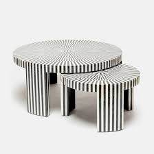 These small tables can add to the. Marble Striped Nesting Coffee Table Sets Mecox Gardens