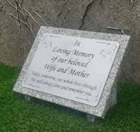 Personalised Grey Granite Memorial Grave Plaque Laser Engraved Any Wording  | eBay