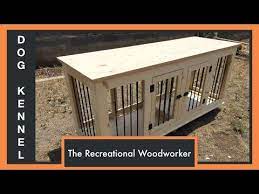 If You Re Looking For A Double Dog Crate But Love A Little Diy We Ve Got 5 Awesome Plans For You Th Dog Kennel Furniture Wooden Dog Crate Pet Crate Furniture