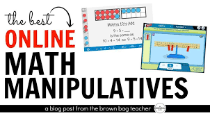 Online Math Manipulatives The Brown Bag Teacher Online Math Math Manipulatives Math Strategies