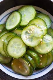 My brine calls for water, vinegar, sugar (optional), and salt, and you simply let the cucumbers rest in the brine in the fridge until you're ready to eat them. Pickled Cucucmber Rasa Malaysia