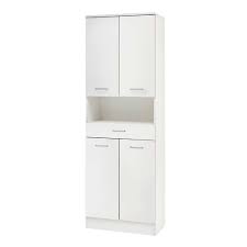 Ich verkaufe einen stehschrank mit schublade in weiß. 60cm Breiter Bad Hochschrank Mit Vier Turen Schublade Fach In Weiss Metrioa