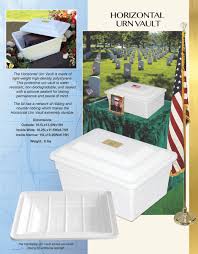 It's very important to point out that this does not include a plot and headstone. Economy Horizontal Polyguard Urn Burial Vault For A Cremation Urn