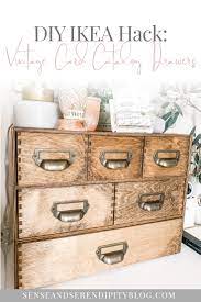 The ikea catalog is an inspirational handbook filled with home furnishings that will improve your life at home. Ikea Hack Diy Vintage Card Catalog Drawers Sense Serendipity