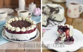 Bei 150 grad umluft ca. Oreo Vanille Torte Mit Heissen Kirschen Oreo Vanilla Cake With Cherries