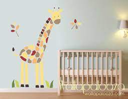 Giraffe Wall Decal Nursery Kids Room Baby By Wallapaloozadecals 62 00 Giraffe Nursery Wall Baby Room Art Giraffe Room