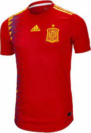 Adidas Spain Authentic Home Jersey 2018 19 Soccer Jersey Spain Soccer Soccer Tshirts