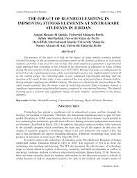 Open university of malaysia (oum) is using blended learning approach in their teaching and learning activities. Https Www Abacademies Org Articles The Impact Of Blended Learning In Improving Fitness Element 1528 2651 21 4 235 Pdf