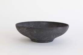 Matte Black Ceramic Shallow Bowl Bowl Decorative Bowls Matte Black