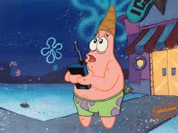 Spongebob stops reading the magic book, sees the ice cream cone and concludes that he turned squidward into that ice cream cone! Cone Head Original Cel Spongebob Production Background