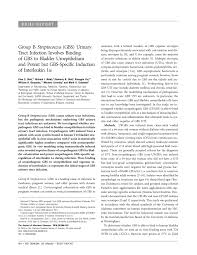 Pdf Group B Streptococcus Gbs Urinary Tract Infection Involves Binding Of Gbs To Bladder Uroepithelium And Potent But Gbs Specific Induction Of Interleukin 1a