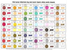 Tim Holtz Distress Mini Ink Pad Color Chart