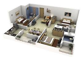 50 Three 3 Bedroom Apartment House Plans Architecture Design Apartment Floor Plans 3d House Plans Floor Plan Design