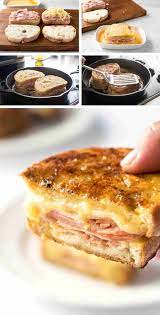 Monte Cristo Sandwich Ham Cheese French Toast Recipetin Eats