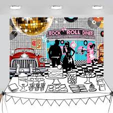 4.8 out of 5 stars 16. 50s Rock N Roll Diner Backdrop Party Decoration Photography Background 7x5 Feet Ebay