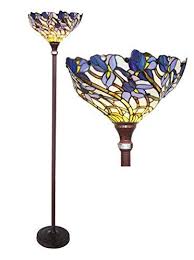 Chloe Lighting Ch38b01tf Iris Torchiere Floor Lamp Tiffany Floor Lamp Amazon Com Torchiere Floor Lamp Tiffany Style Lighting Tiffany Style