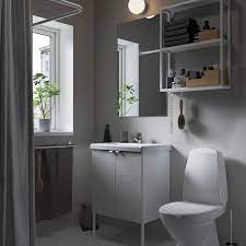 Maybe you would like to learn more about one of these? Enhet Tvallen Mobilier Salle De Bain 11 Pieces Imitation Ciment Blanc Pilkan Mitigeur Lavabo Ikea