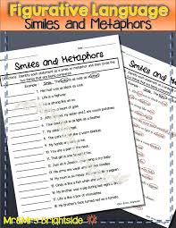 This Is An 18 Question Worksheet That Focuses On Similes And Metaphors Students Are Req Similes And Metaphors Teaching Figurative Language Figurative Language