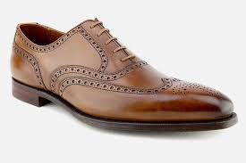 Crockett Jones Fairford Tan Antique Oxfords On La