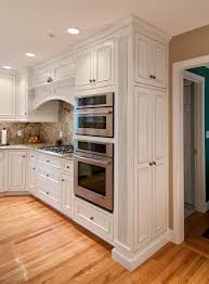 Custom Built Kitchen By Pridecraft Cherry Cabinets Painted White With A Pewter Glaze And Sand Custom Kitchen Cabinets Kitchen Layout Cherry Cabinets Kitchen
