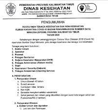 Sub bagian kepegawaian mulai tanggal 2 januari 2012 s/d 12 januari 2012 pada jam 08.00 s/d 11.30 wib. Lowongan Kerja Di Rumah Karantina Covid 19 Samarinda Pendaftaran Mulai Hari Ini Niaga Asia